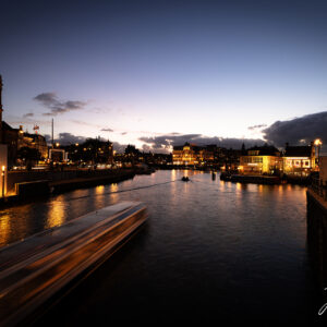 Amsterdam bij avond, blauwe uur